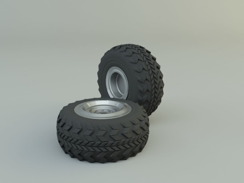Military vehicle tire 3D-Modell