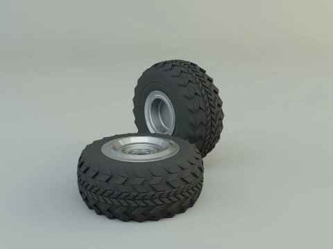Military vehicle tire 3D Model