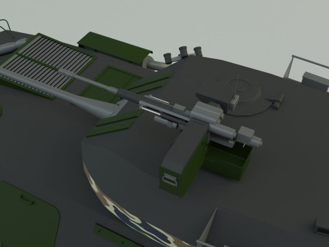 Military vehicle with LAV-25 tires 3D 模型
