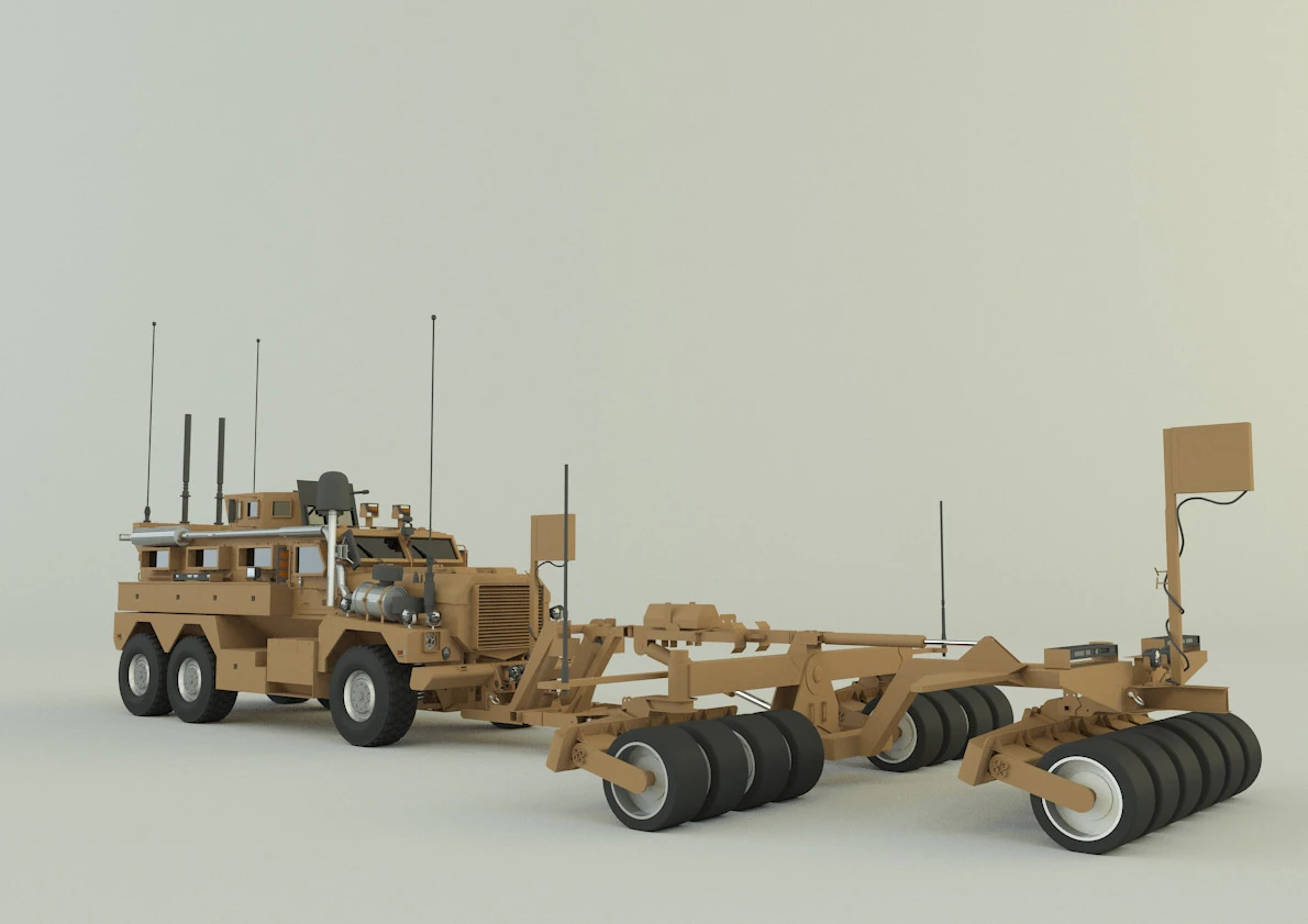 Cougar 6x6 MRAP military vehicle 3D Model .c4d .max .obj .3ds .fbx .stl .blend 