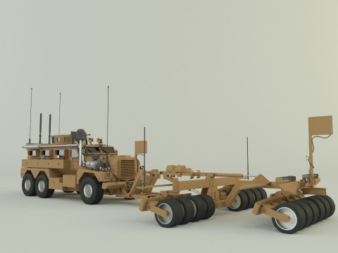 Cougar 6x6 MRAP military vehicle 3D 模型