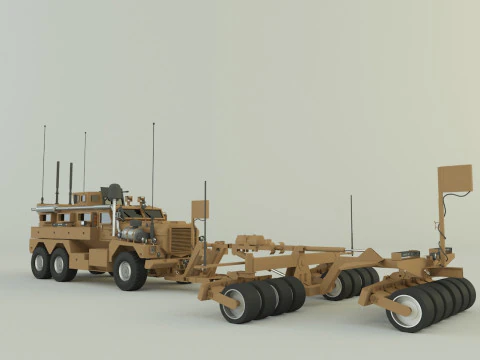 Военная машина Cougar 6x6 MRAP 3D Модель