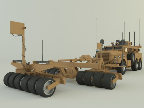 Cougar 6x6 MRAP military vehicle 3D 모델