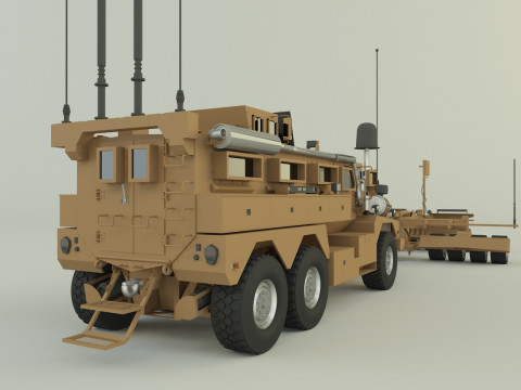 Cougar 6x6 MRAP military vehicle 3D 모델