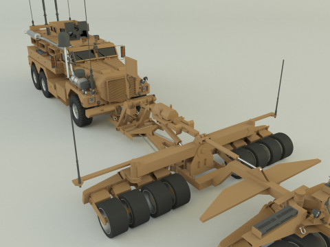 Cougar 6x6 MRAP military vehicle 3D 모델