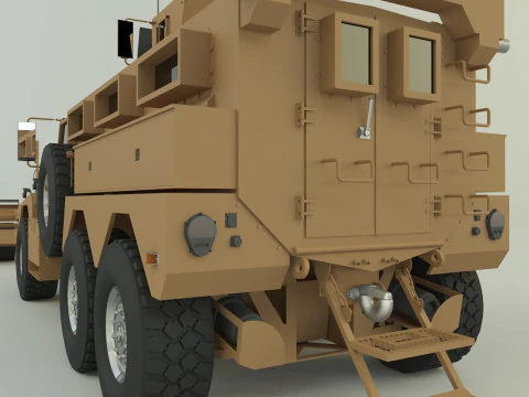 Cougar 6x6 MRAP military vehicle 3D Model