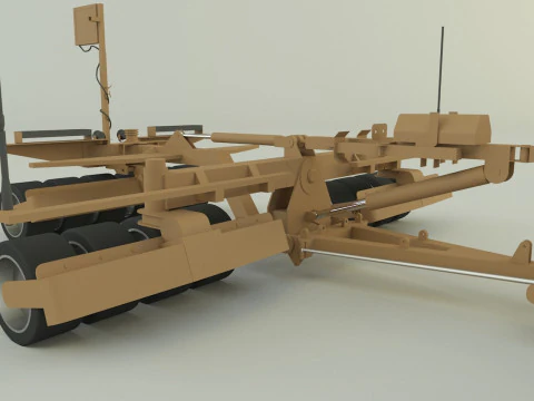 Cougar 6x6 MRAP military vehicle 3D Model