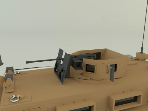 Cougar 6x6 MRAP military vehicle 3D Model