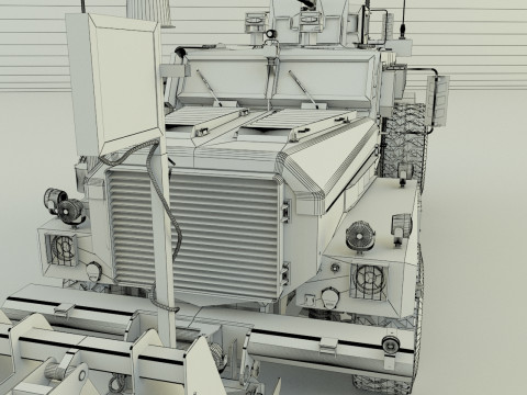 Cougar 6x6 MRAP military vehicle 3D 모델