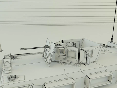 Cougar 6x6 MRAP military vehicle 3D Model