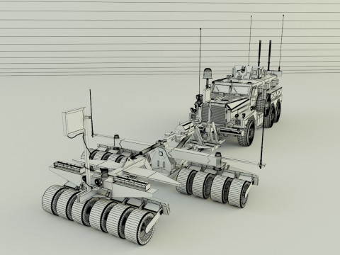 Cougar 6x6 MRAP military vehicle 3D 모델