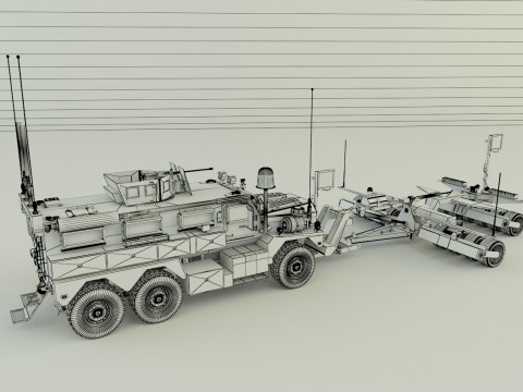 Cougar 6x6 MRAP military vehicle 3D 모델
