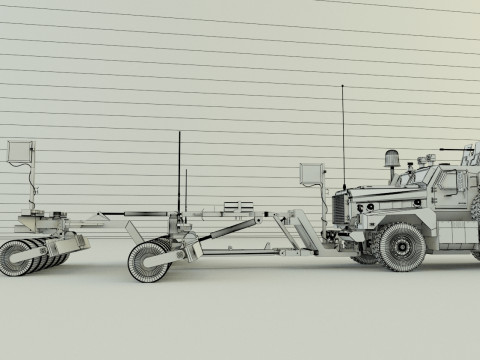 Cougar 6x6 MRAP military vehicle 3D 모델