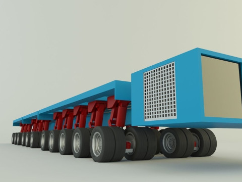 Multi axle hydraulic vehicle 3D 모델