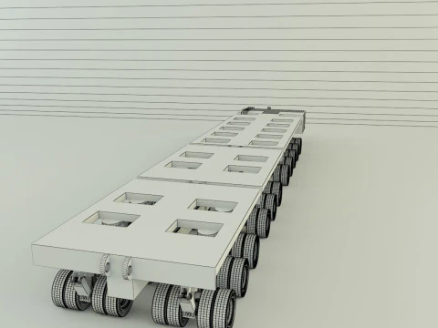 Multi axle hydraulic vehicle 3D Model