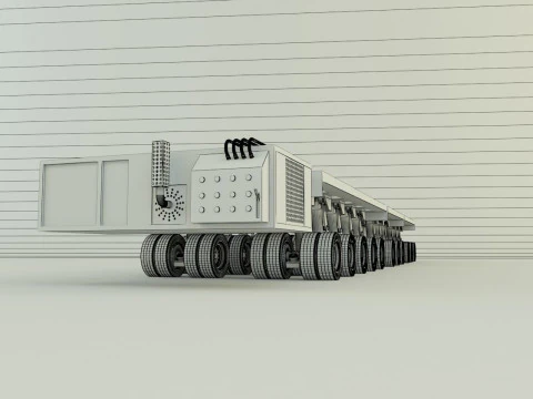 Multi axle hydraulic vehicle 3D Model