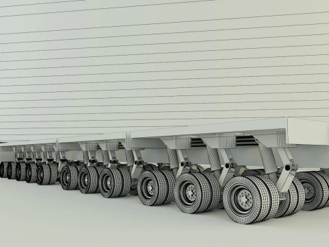 Multi axle hydraulic vehicle 3D Model