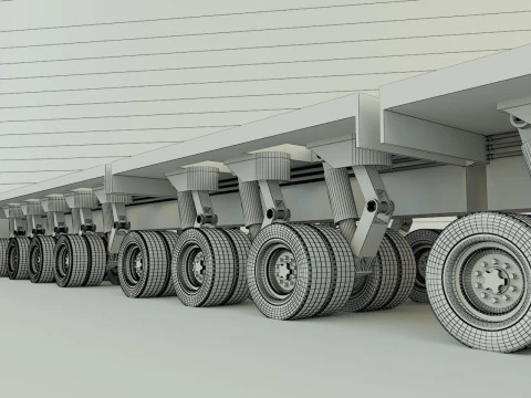 Multi axle hydraulic vehicle 3D Model
