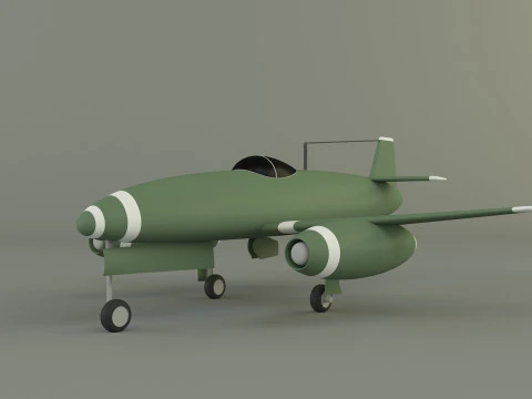 Avi&atilde;o a jato Nakajima Kikka Modelo 3D