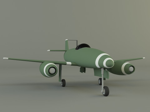Nakajima Kikka jet aircraft 3D मॉडल