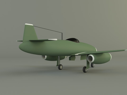 Nakajima Kikka jet aircraft 3D मॉडल