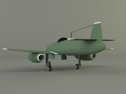 Nakajima Kikka jet aircraft 3D मॉडल