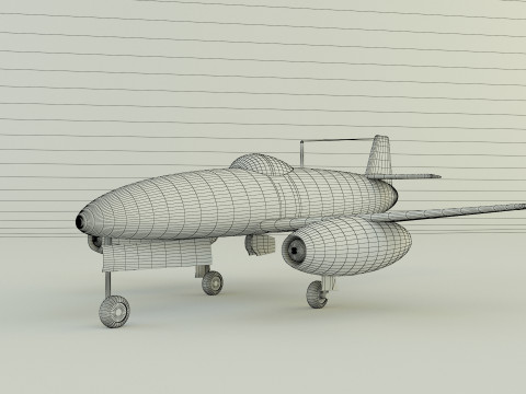 Nakajima Kikka jet aircraft 3D मॉडल
