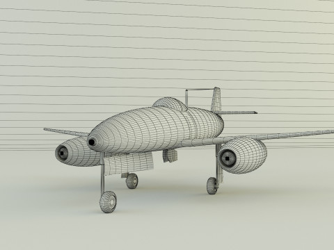 Nakajima Kikka jet aircraft 3D मॉडल