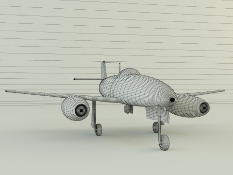 Nakajima Kikka jet aircraft 3D मॉडल