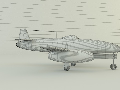 Nakajima Kikka jet aircraft 3D मॉडल
