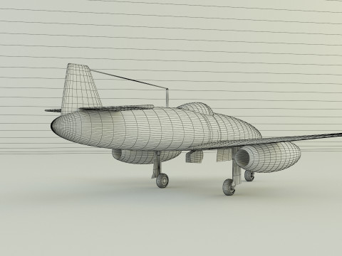 Nakajima Kikka jet aircraft 3D मॉडल