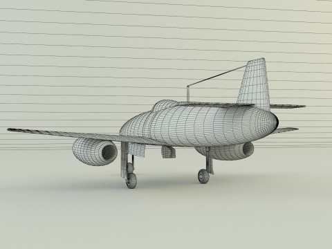 Nakajima Kikka jet aircraft 3D मॉडल