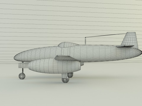 Nakajima Kikka jet aircraft 3D मॉडल