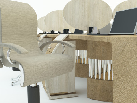Office desk 3D Model