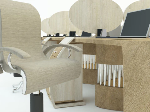 Office desk 3D Model
