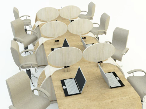 Office desk 3D Model