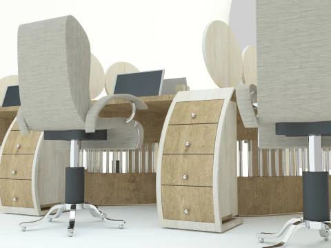 Office desk 3D Model