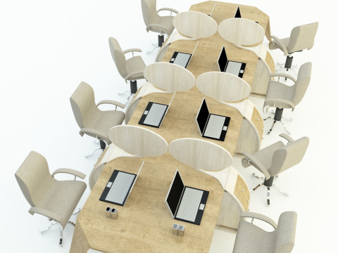 Office desk 3D Model