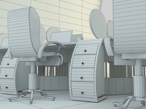Office desk 3D Model