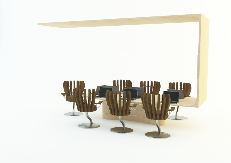 Office meeting table 3D Модель .c4d .max .obj .3ds .fbx .stl .blend 