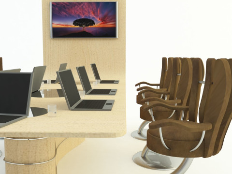 Office meeting table 3D Модель
