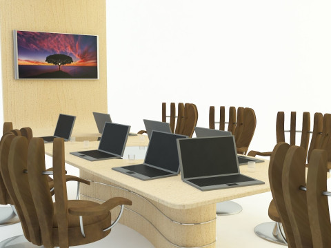 Office meeting table 3D Модель