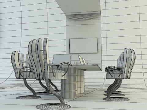 Office meeting table 3D Модель