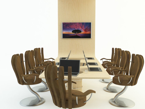 Office meeting table 3D Модель
