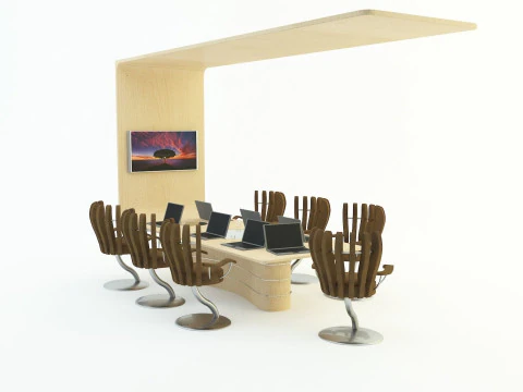 Office meeting table 3D Model