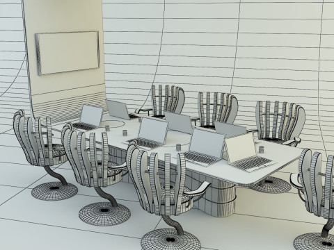 Office meeting table 3D Модель