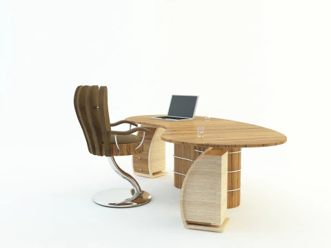 Office secretary desk 3D Model