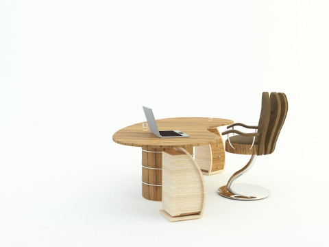 Office secretary desk 3D 모델