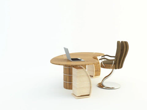 Office secretary desk 3D Model