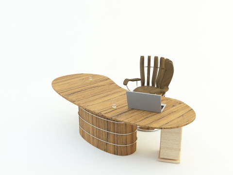 Office secretary desk 3D 모델